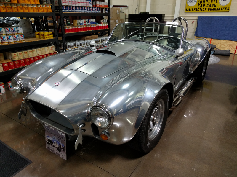Polished aluminum MkIII Cobra that was hiding in the back.